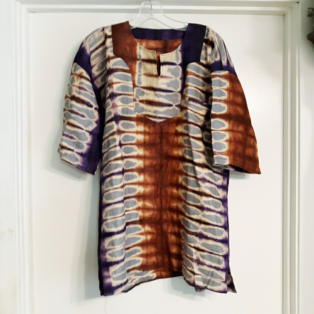 COTTON TRIBAL HIPPIE TIE-DYE SHIRT